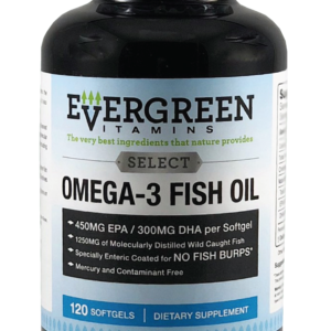 EverGreen Omega 3 Fish oil Highest EPA/DHA pure enteric coated 120 gels