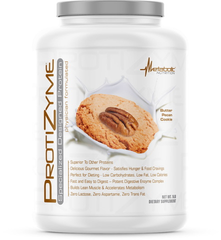 Metabolic Nutrition Protizyme Whey Protein 4lbs Butter Pecan Cookie