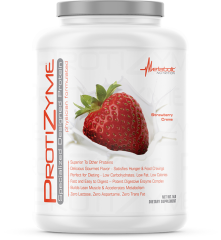 Metabolic Nutrition Protizyme Whey Protein 4lbs Strawberry