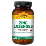 Country Life Zinc Lozenges 23mg 60 chewable cherry flavor