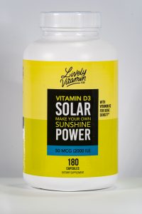 2000IU bottle of Solar Power
