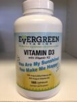 EverGreen Vitamin D 5000IU with Vit K2 200mcg 180 caps